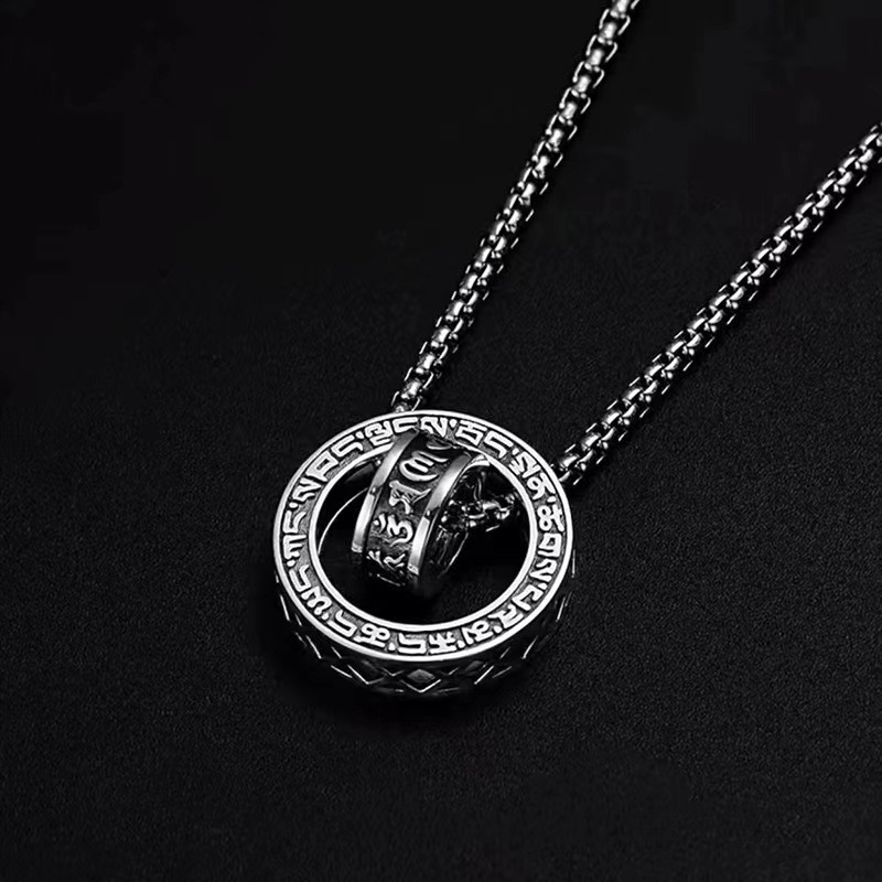 925 Sterling Silver Chain Necklace Men - Collier pendentif en argent sterling 925,