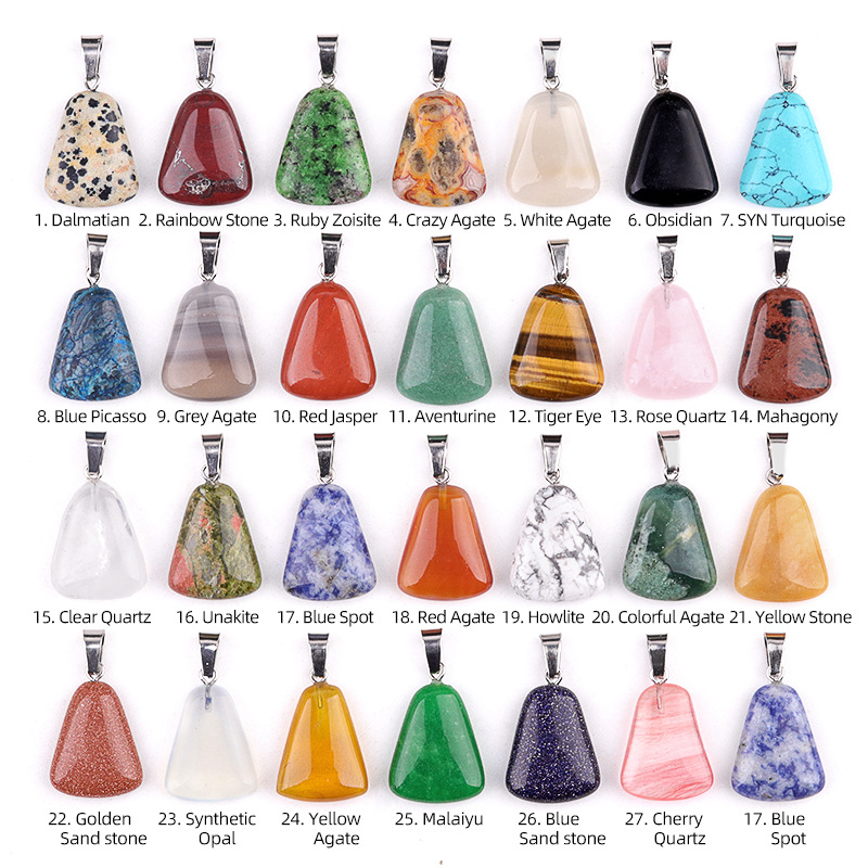 Pendentif en pierre brute en c - Crystal Pendant Necklace Natural Stone avis et prix