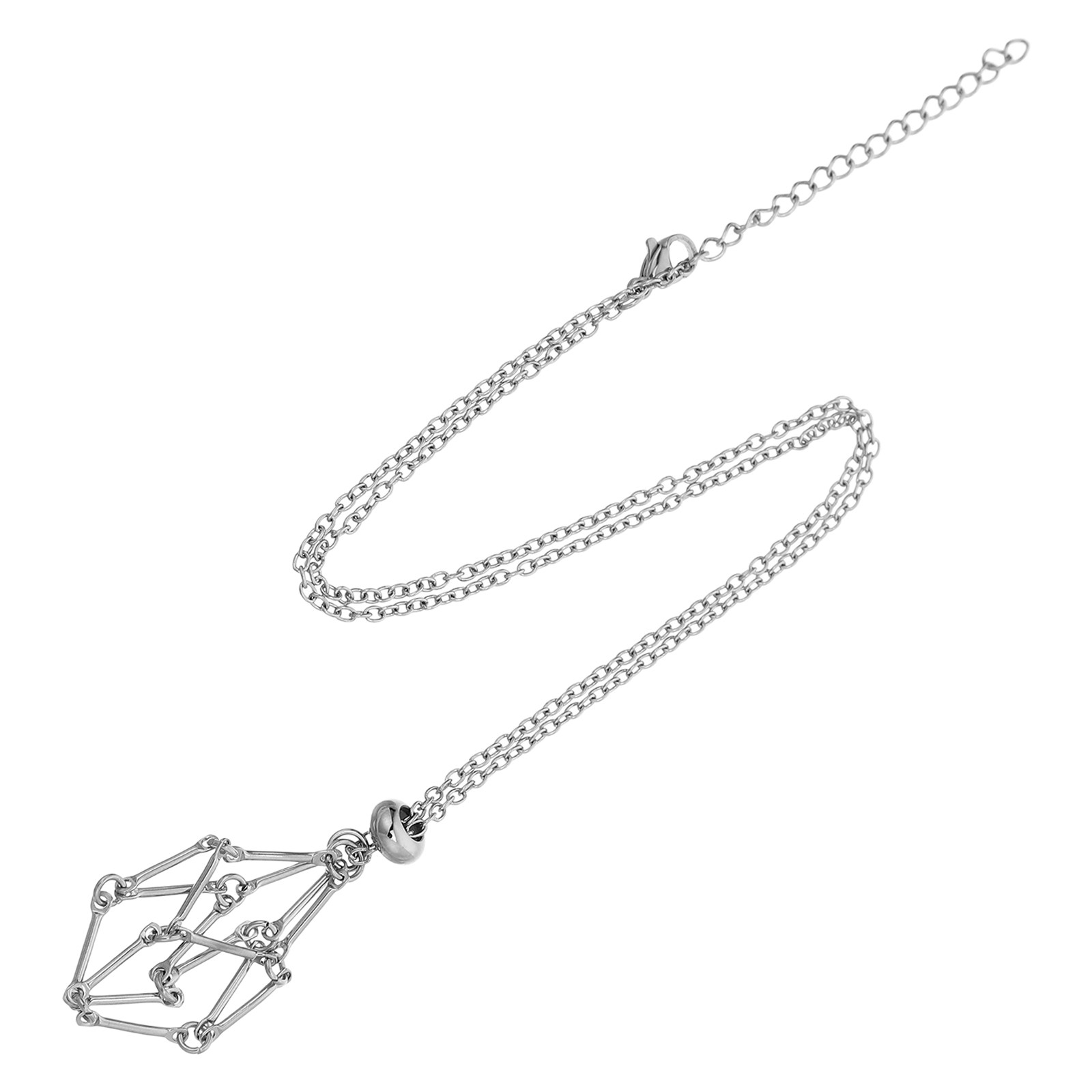 Collier en acier inoxydable av - Crystal Pendant Necklace Natural Stone avis et prix