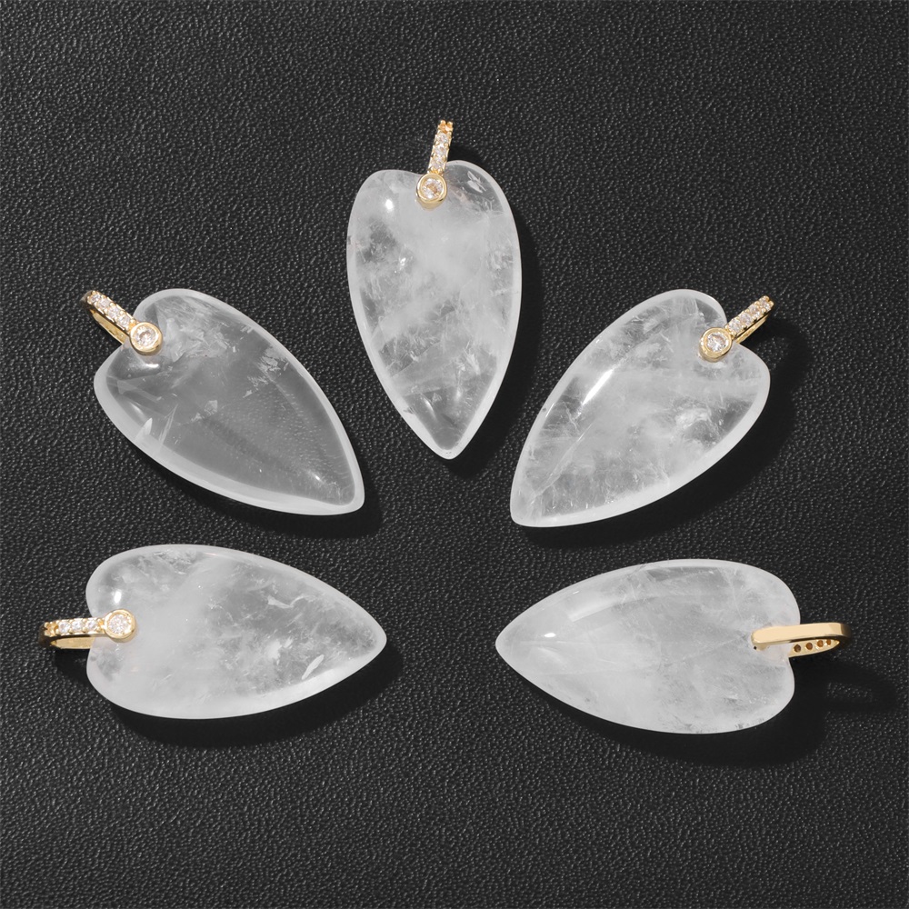 2 pendentifs en pierre naturel - Crystal Pendant Necklace Natural Stone avis et prix