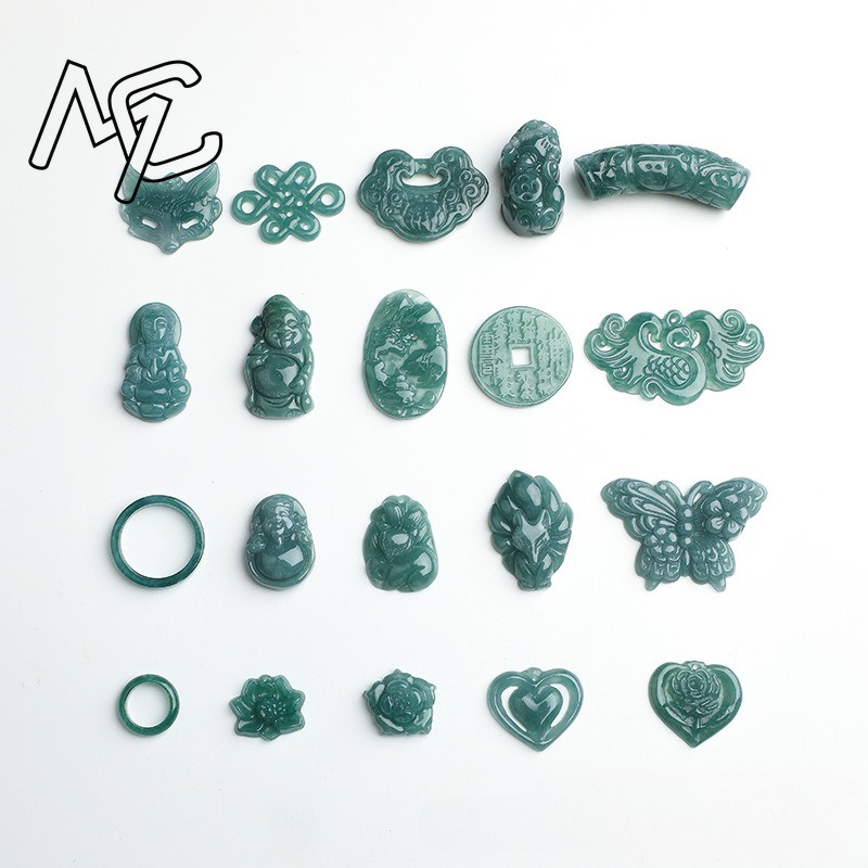 2 pièces, jadeite bleu naturel - Earrings avis et prix