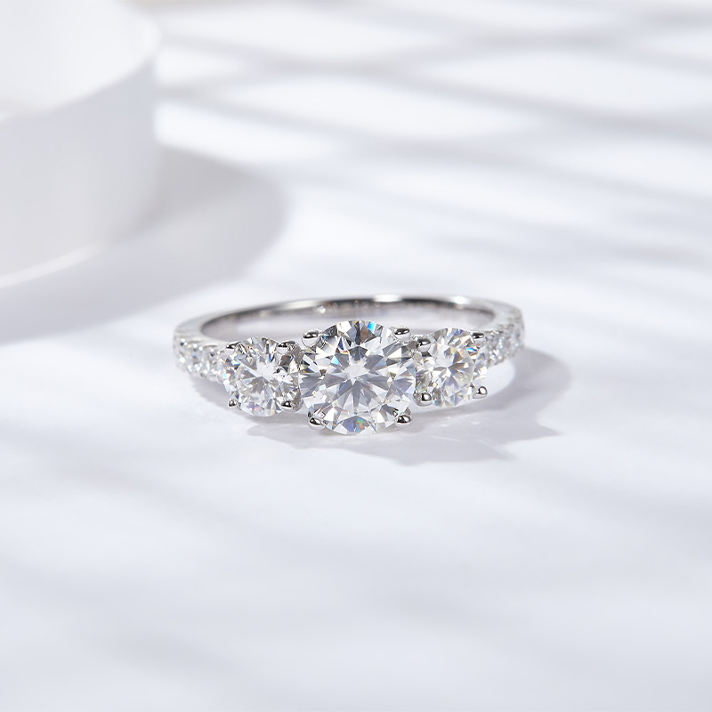 HTOTOH-Bague en diamant Moissa - Moissanite Engagement Ring 1 Carat avis et prix