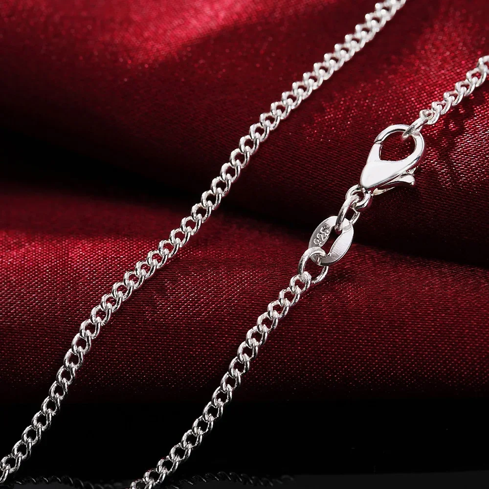 Collier Classique en Argent St - 925 Sterling Silver Chain Necklace Men avis et prix