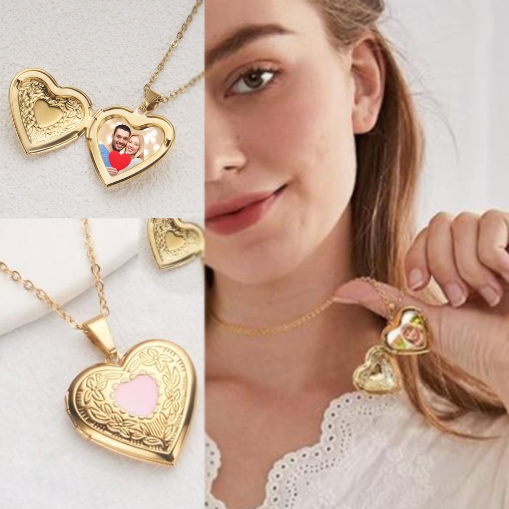 Collier Médaillon Photo, Coeur - Heart Locket Necklace Photo avis et prix